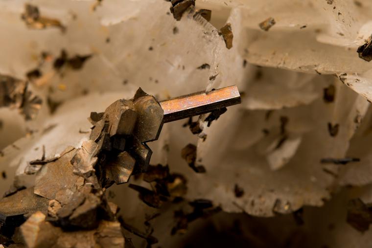 CUBANITE with PYRRHOTITE on DOLOMITE